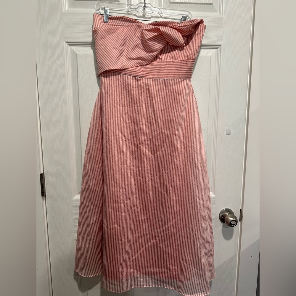 Gianni Bini Shell Women's Ivory Orange Striped Dress Select Size 6